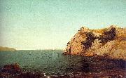 John Kensett Beacon Rock at Newport Harbor oil painting